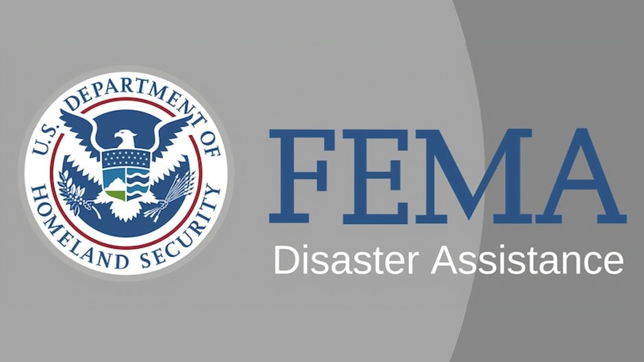 FEMA Disaster Assistance graphic with the U.S. Department of Homeland Security seal on a gray background.