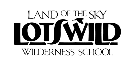 Land of the Sky Wilderness School logo with a bird silhouette over the words LOTS Wild.