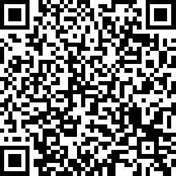 A black and white QR code with a square pattern on a white background. The code is centered and surrounded by white space. The content encoded is not visually identifiable.